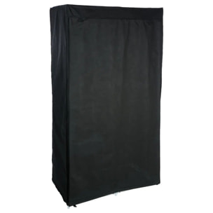 Armoire penderie modulable tissu noir