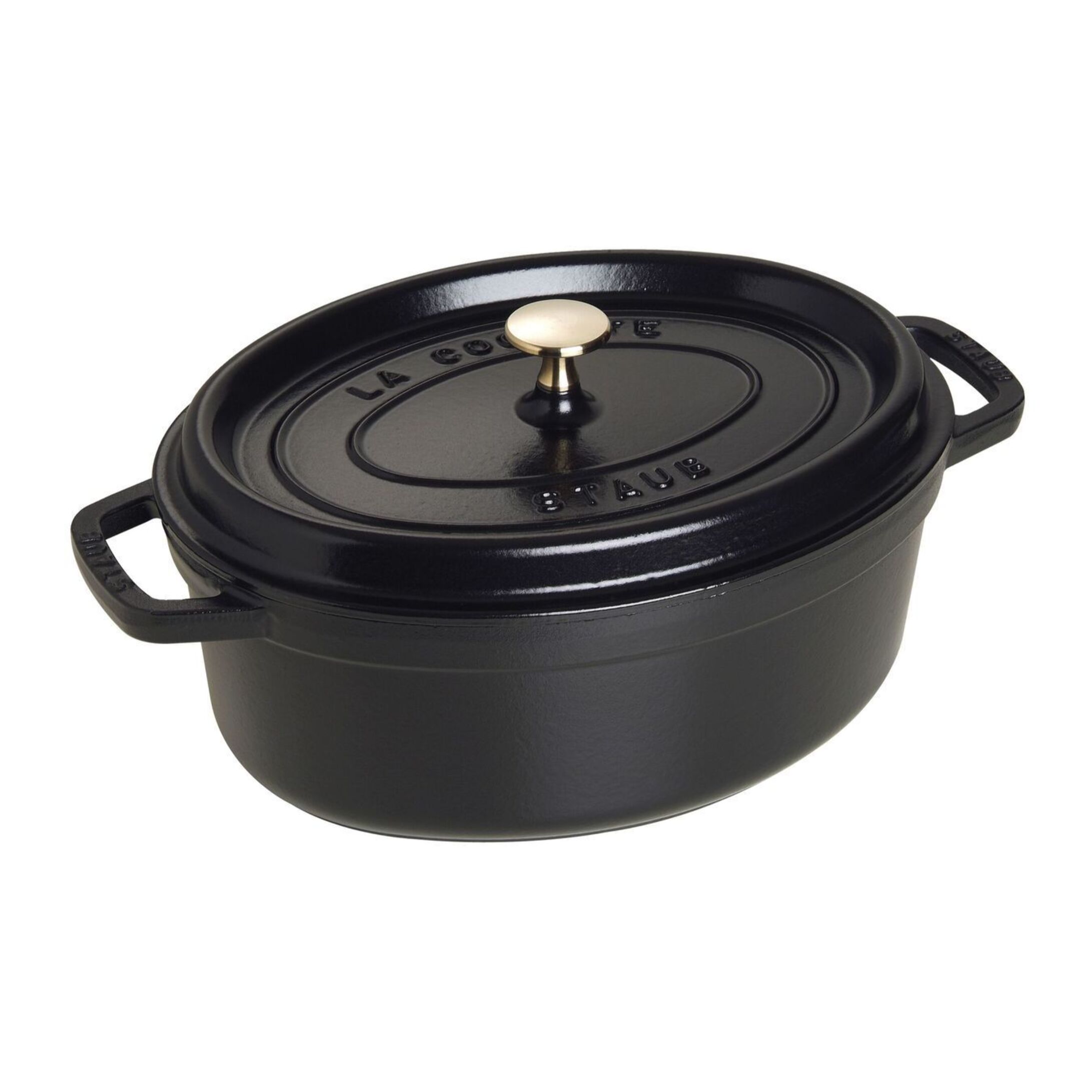 Cocotte en Fonte, Ovale, Ø 29 cm, 1 L, Noir Mat