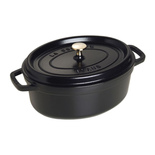 Cocotte en Fonte, Ovale, Ø 29 cm, 1 L, Noir Mat