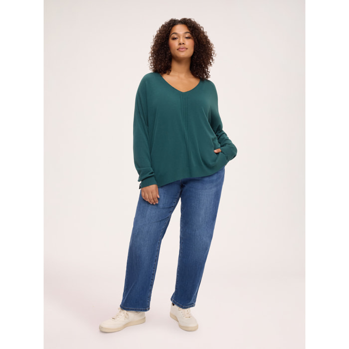 Fiorella Rubino - Jeans jogger con cordón ajustable - Azul