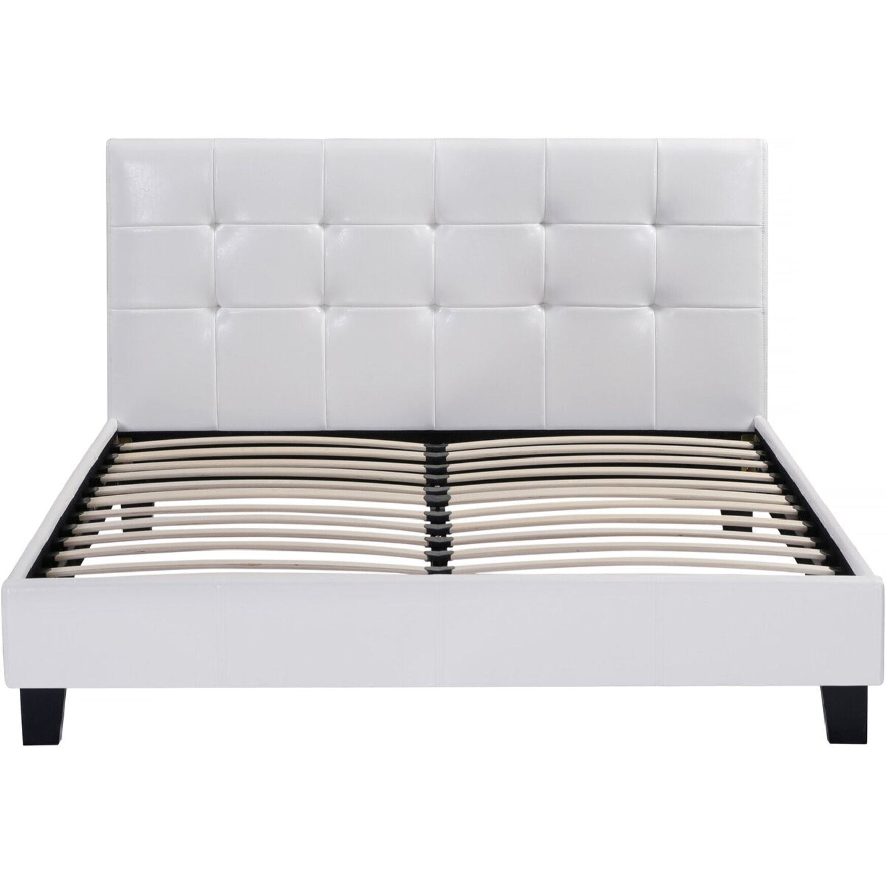 Lit double en pvc "Julia" - 160 x 200 cm - Blanc