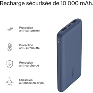 Chargeur secteur BELKIN 10 000 mAh bleu