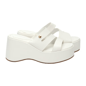 Ciabatta con zeppa - tacco 9,0 cm - plateaux 4,0 cm