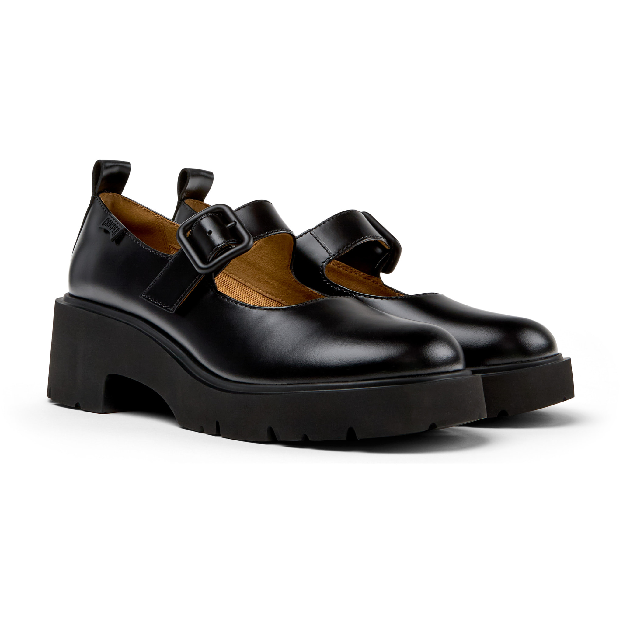 Bailarinas - CAMPER Milah - Negro - Cuero liso