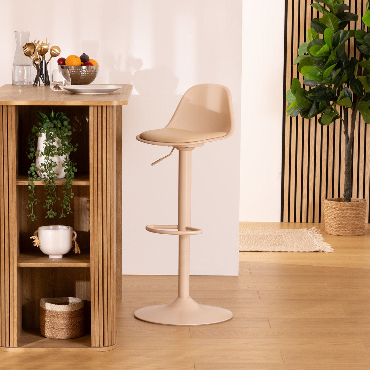 Chaise de bar "Aiko" beige
