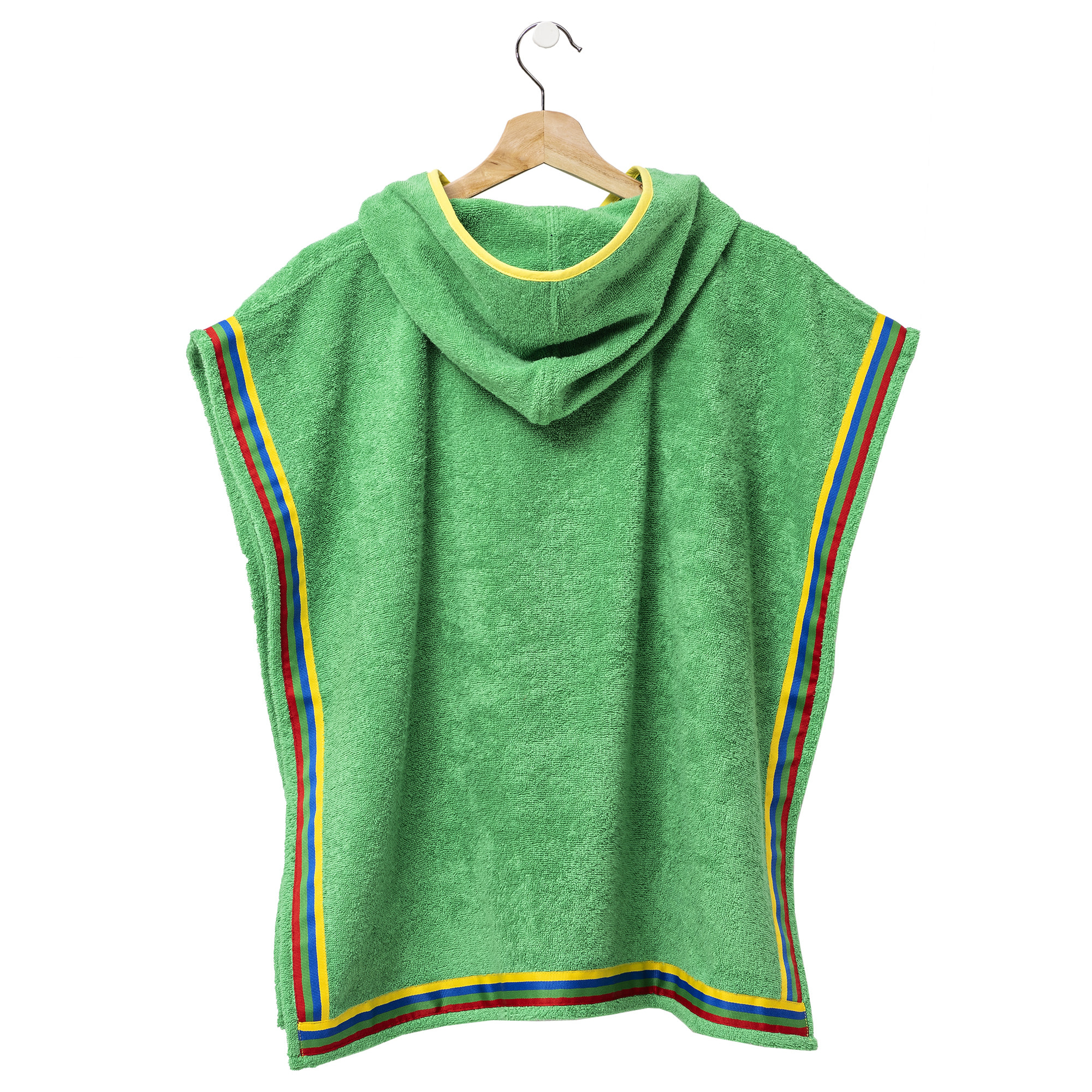 Albornoz poncho de niño 7-14 años 380 gsm 100% algodón verde, Benetton