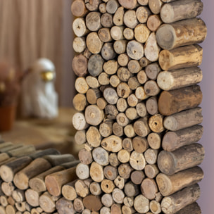 Miroir carré en bois flotté 100cm