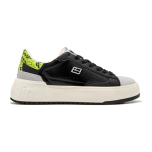 Zapatillas Casual Mujer Court Flag Negro / Snake D.Franklin