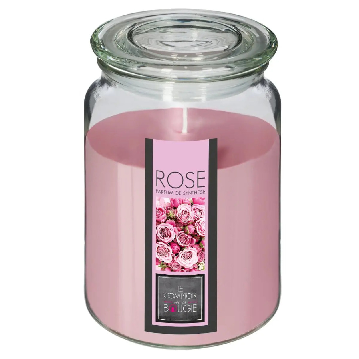 Bougie parfumée rose 510g