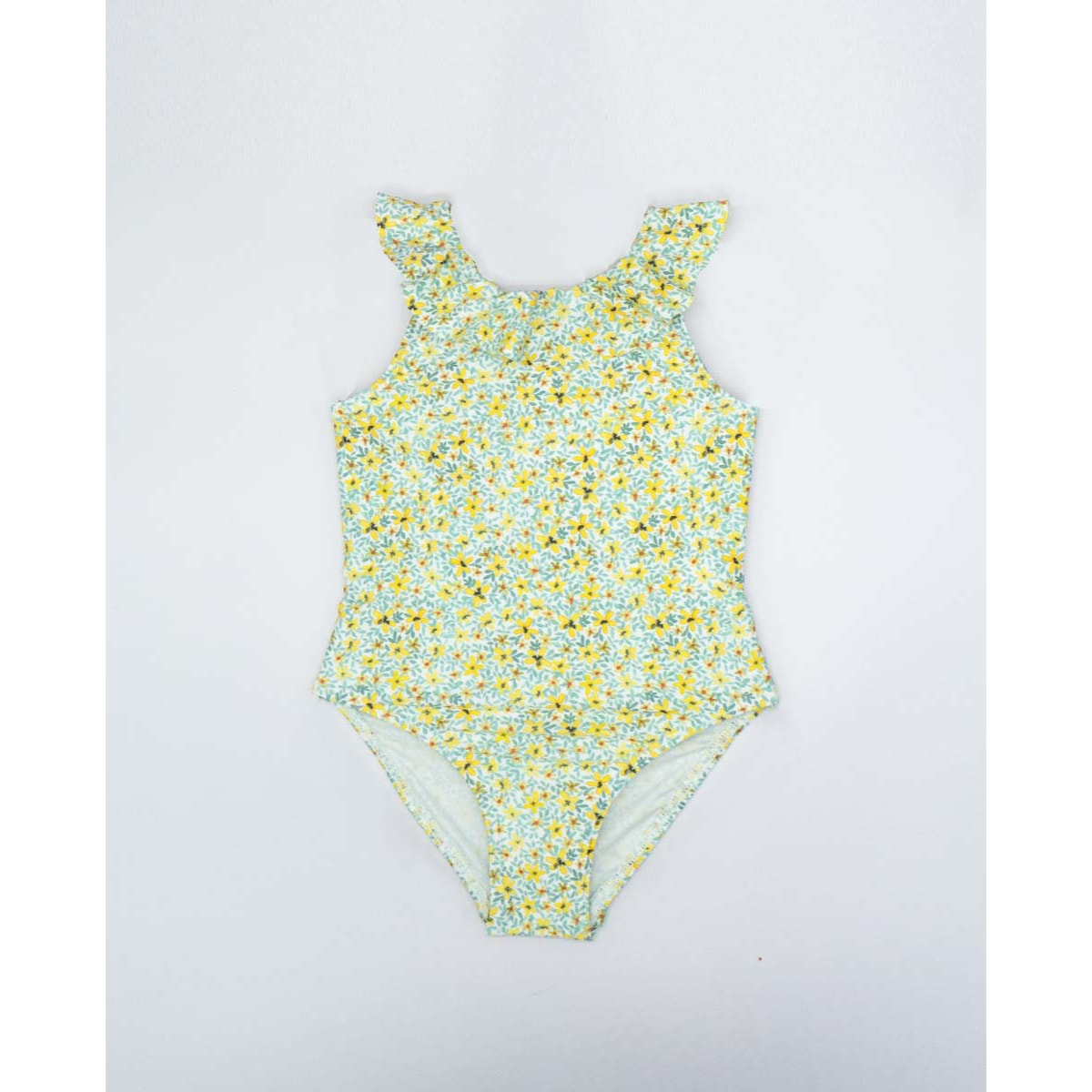BAÑADOR DE FLORES AMARILLAS CON VOLANTE
