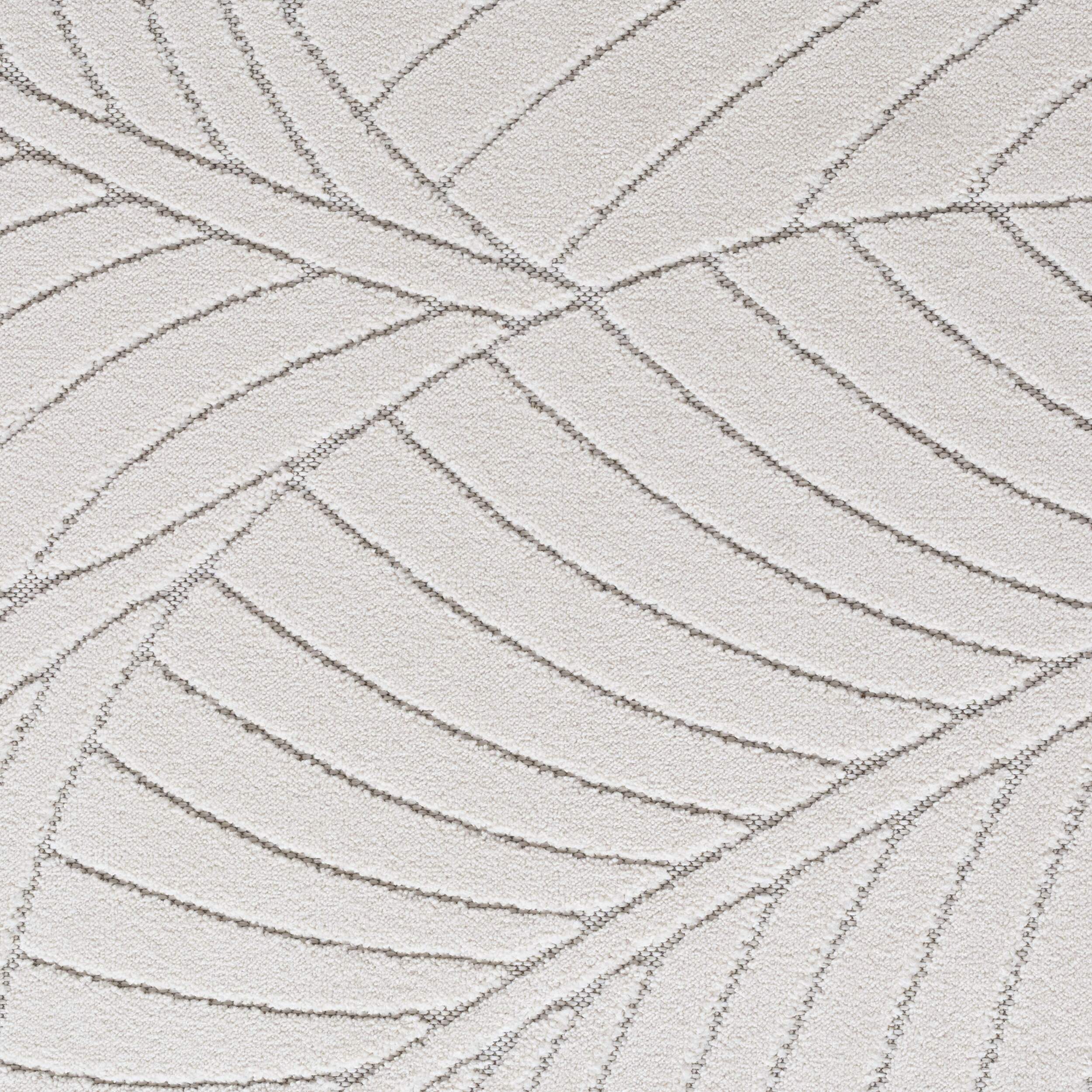 NOVA - Tapis intérieur/extérieur crème à motif feuilles