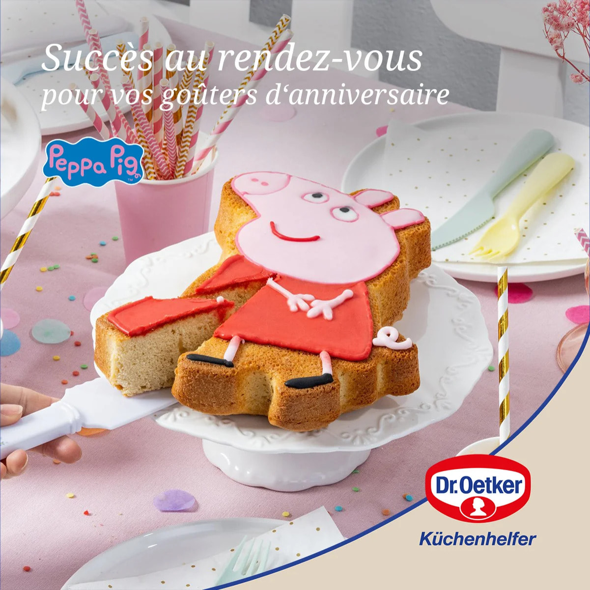 Moule à gâteau silicone 27 x 20 cm Dr. Oetker Peppa Pig