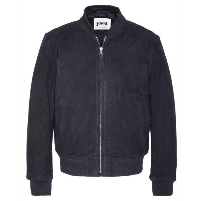 LC300SUEDE BOMBER JACKETSchott NYC P/ENAVY