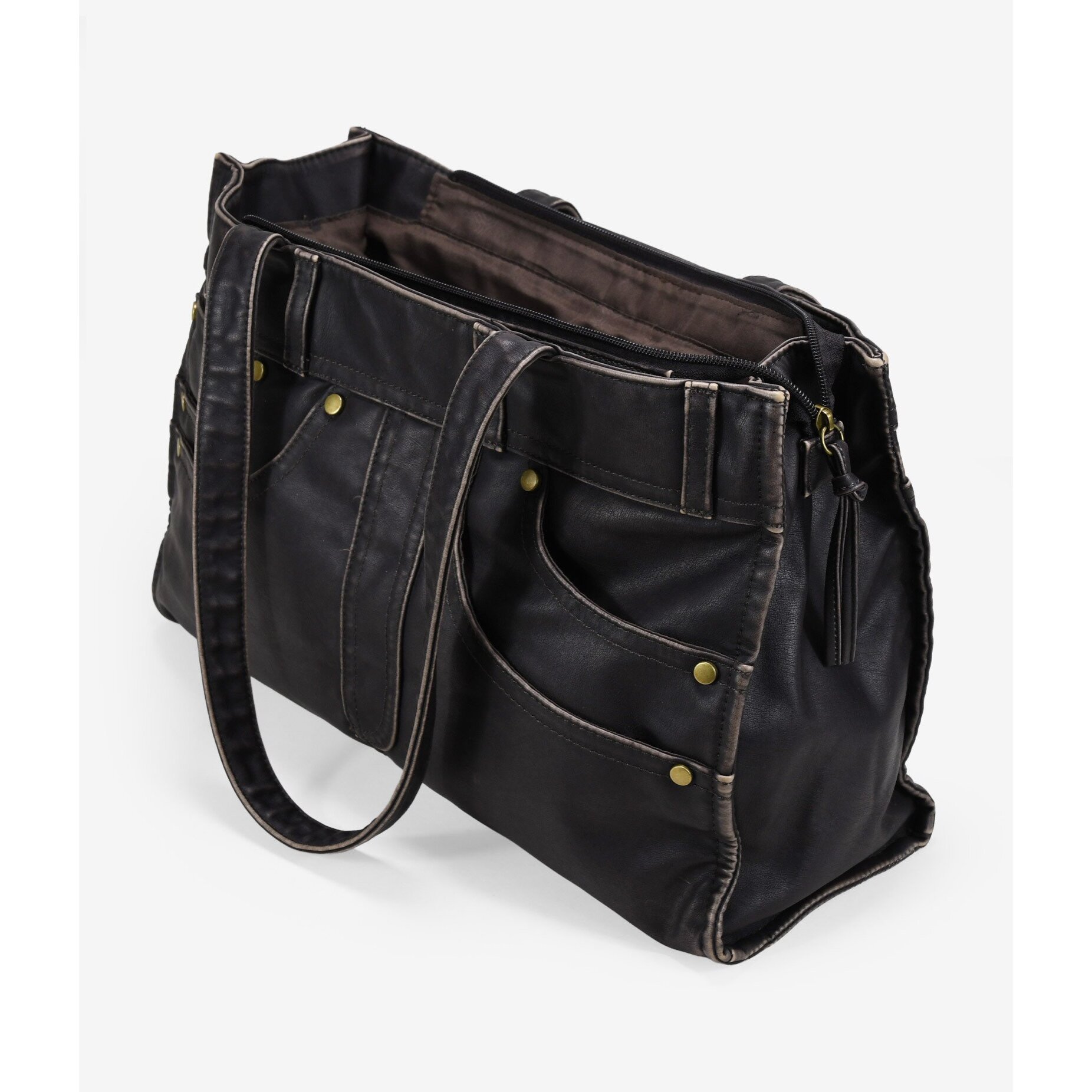 Bolso de hombro marrón vintage