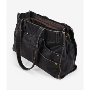 Bolso de hombro marrón vintage