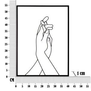 PANNELLO IN FERRO SIMPLY HANDS CM 40X1X55