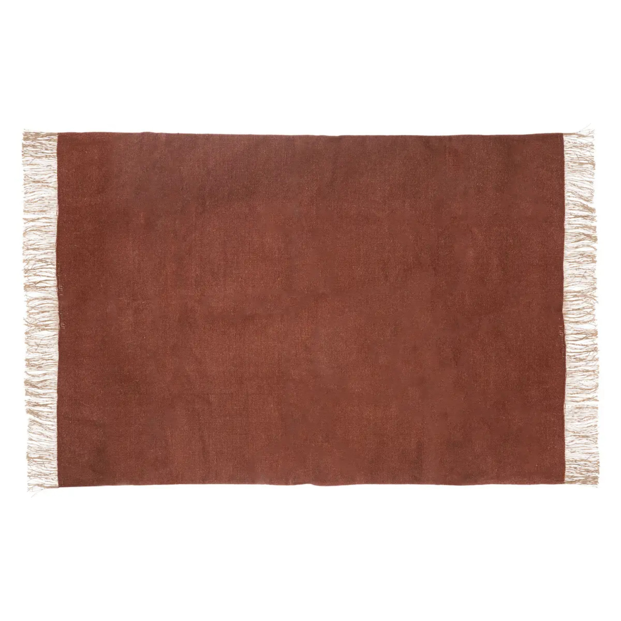 Tapis "Bota" - coton et jute - rose terracotta - 120x170 cm