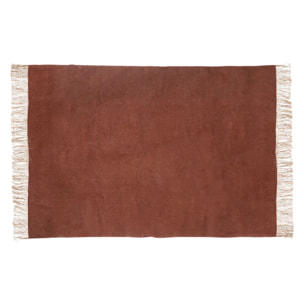 Tapis "Bota" - coton et jute - rose terracotta - 120x170 cm