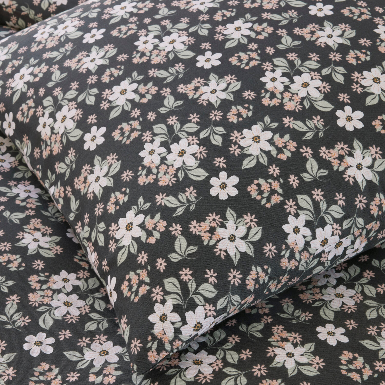 Parure housse de couette imprimé 100% gaze de coton - sakuria