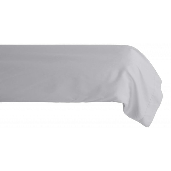 Taie de traversin percale pur coton peigné longues fibres 80 fils/cm² Vent du sud - Perle - 43 x 195 cm