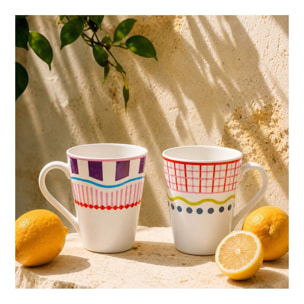 Lot de 6 mugs, RELAX SUNSET