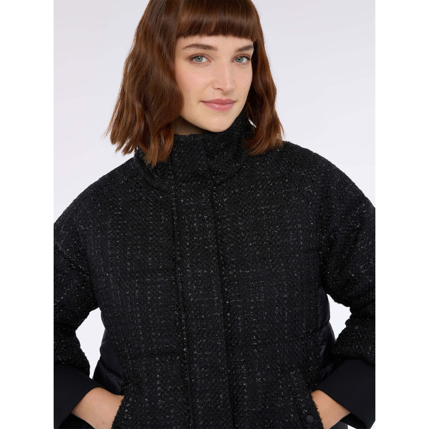 Fiorella Rubino - Plumífero de diseño bimaterial - Negro