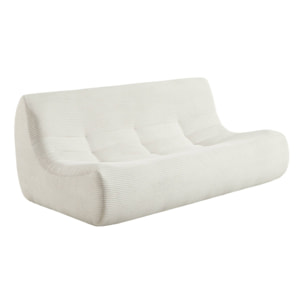 Canapé d'angle compressé modulable 7 places avec repose pied velours côtelé SOKOL