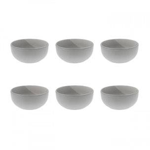 Lot de 6 bols médiums, TERRE DE SIENNE
