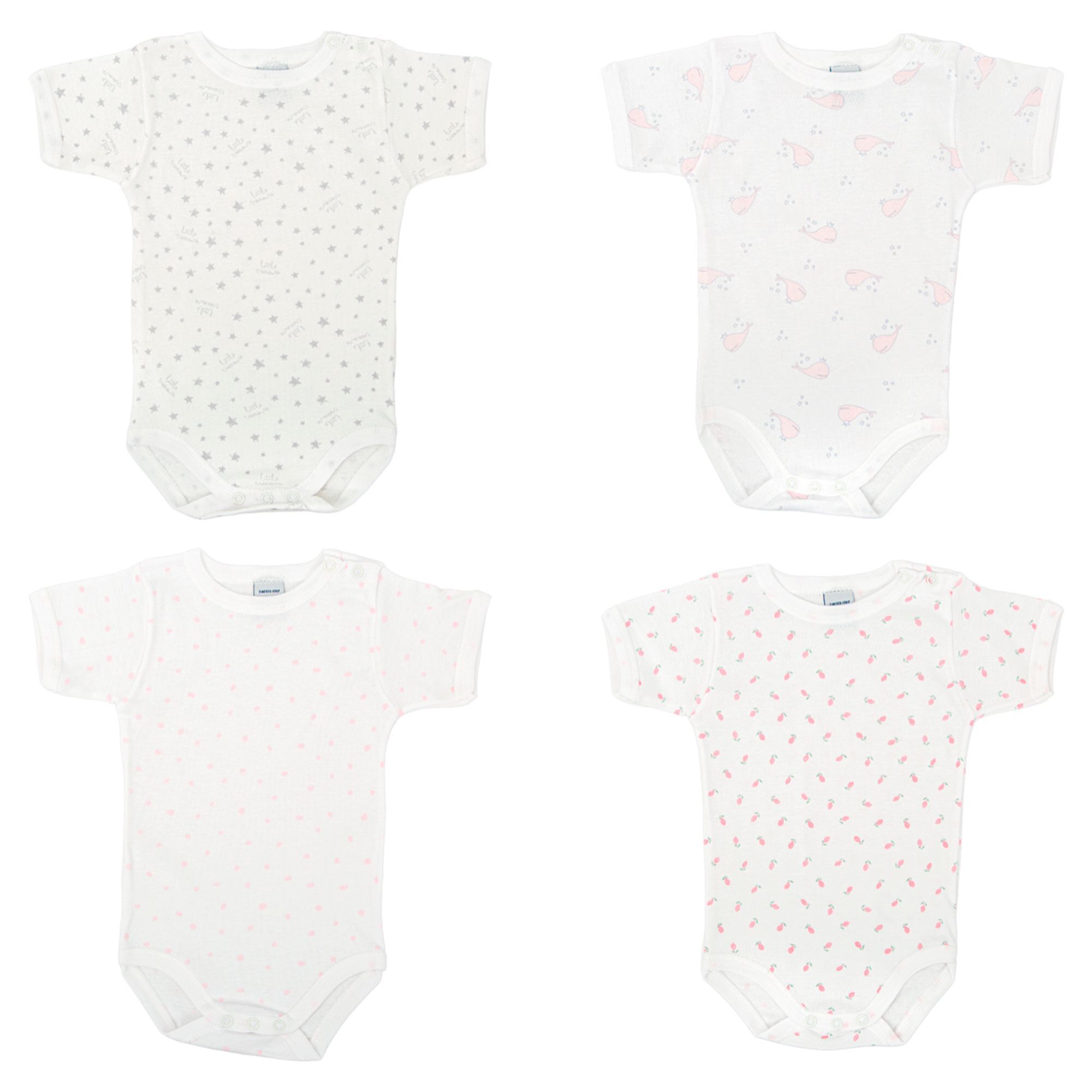 Pack 4 Body Ab. Hombro Manga Corta