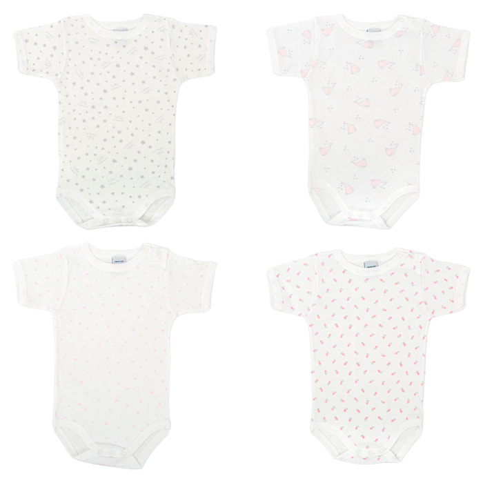 Pack 4 Body Ab. Hombro Manga Corta