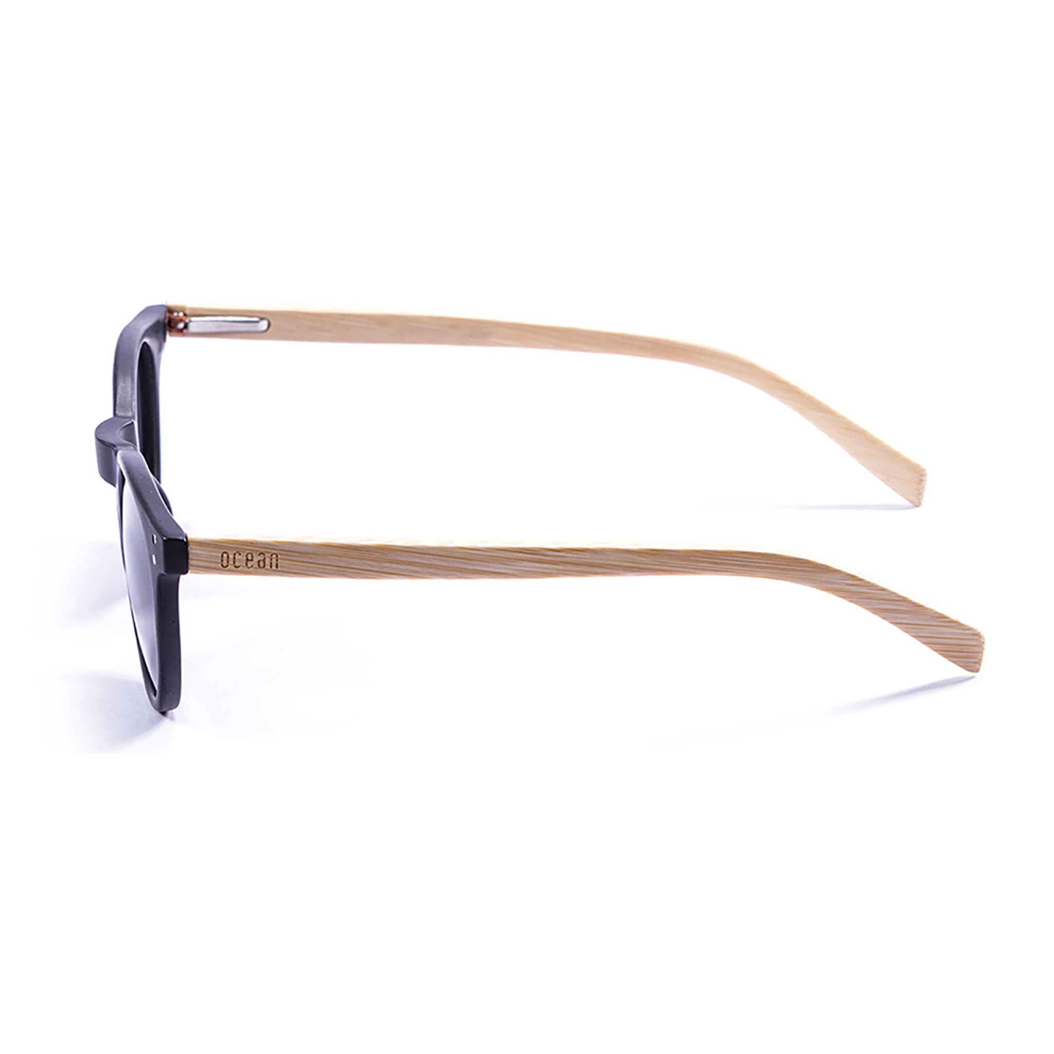 Gafas de sol OCEAN LIZARD WOOD - Patillas en negro mate y bambú y / Ahumada