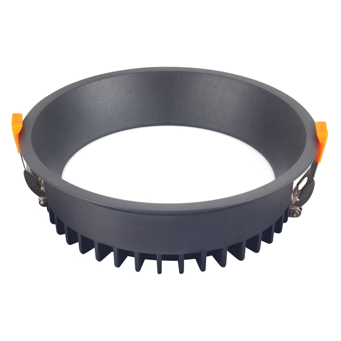 Forlight Jet downlight redondo con luz blanco neutro 4000K en color negro Ø 220mm