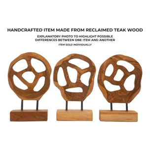 SCULTURA LUBANG IN TEAK RICICLATO CM 18X10X27 (PEZZI UNICI - NON RIP. IN SERIE)