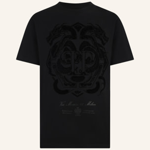 PHILIPP PLEIN Printed Round Neck T-Shirt Dragon