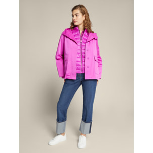 Elena Mirò - Parka de nylon reciclado con chaleco desmontable - Fuchsia