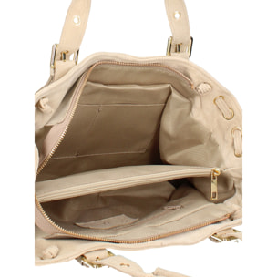 Borsa a mano da donna Made in Italy - Modello Lumena Lux - 100% pelle - 20.0 x 21.0 x 33.0 cm