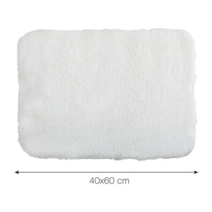 Tapis de bain microfibre 40x60cm Blanc MSV