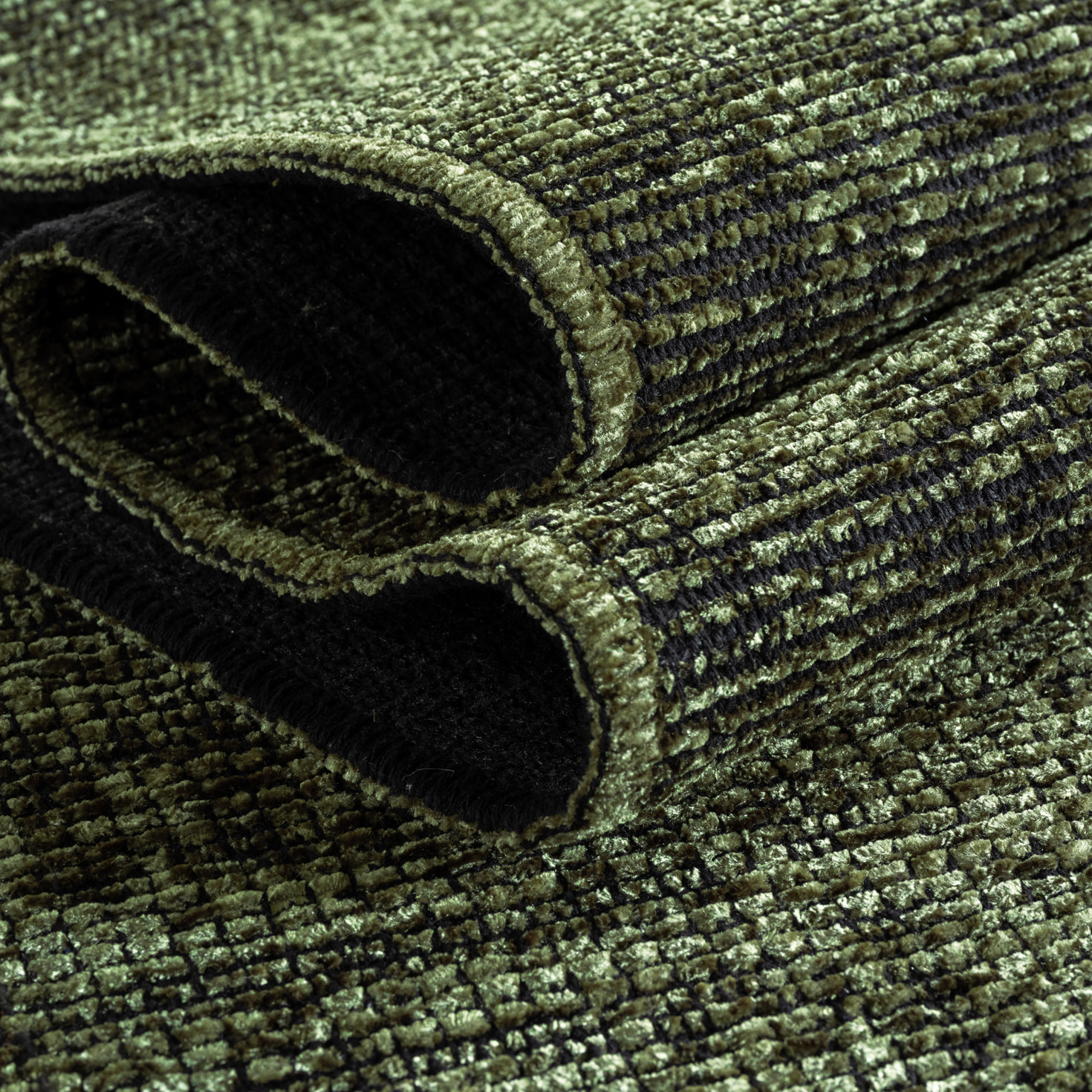 MIRA - Tapis de salon vert au design abstrait