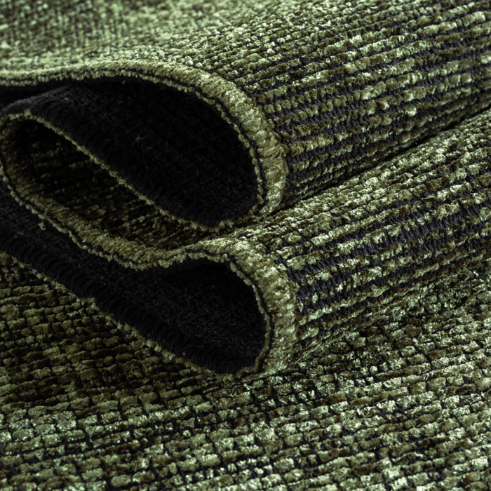 MIRA - Tapis de salon vert au design abstrait