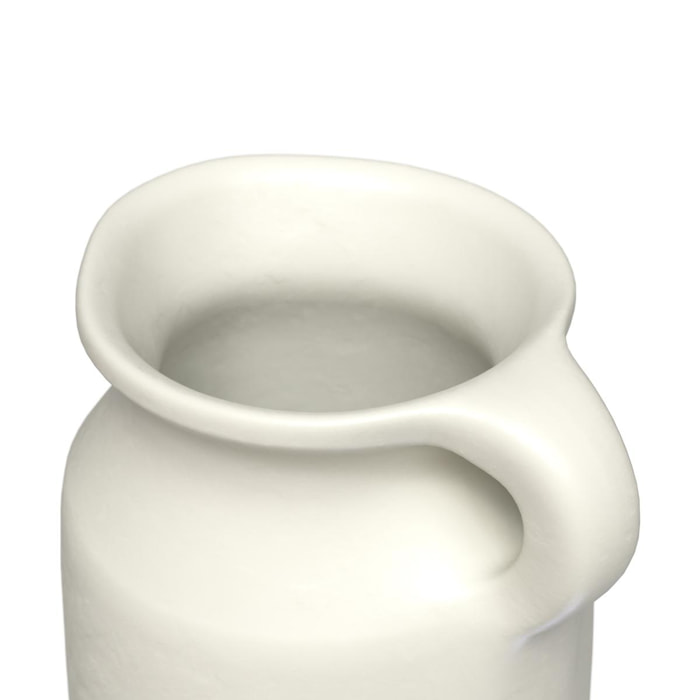 Vase blanc Soizic en terre cuite H39cm