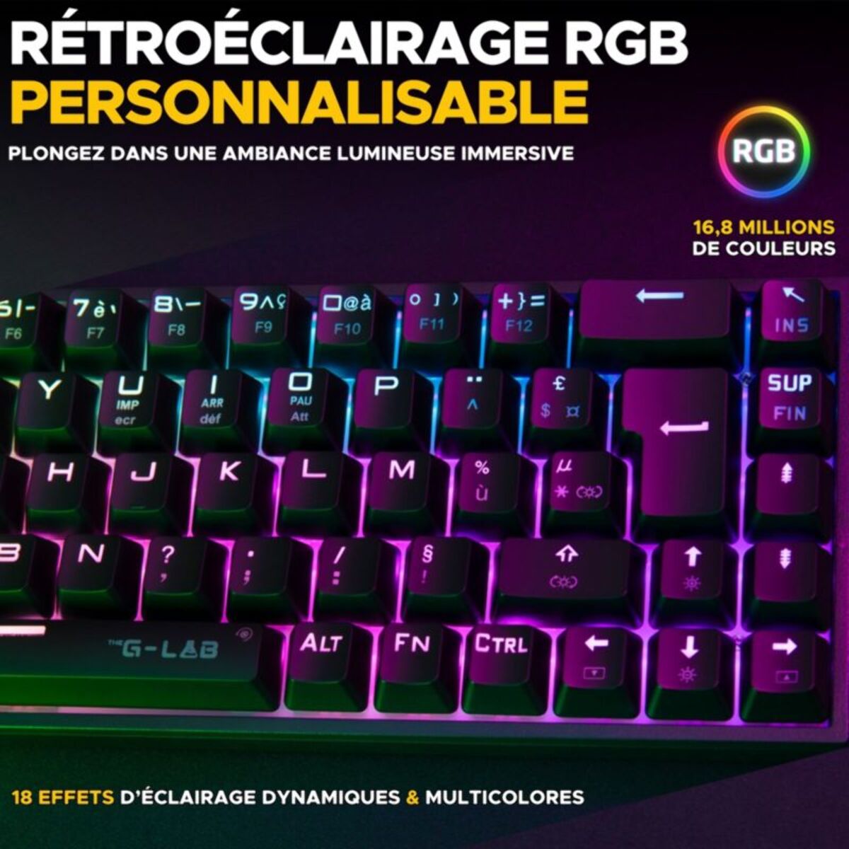 Clavier gamer THE G-LAB KEYZ TITAN B FR