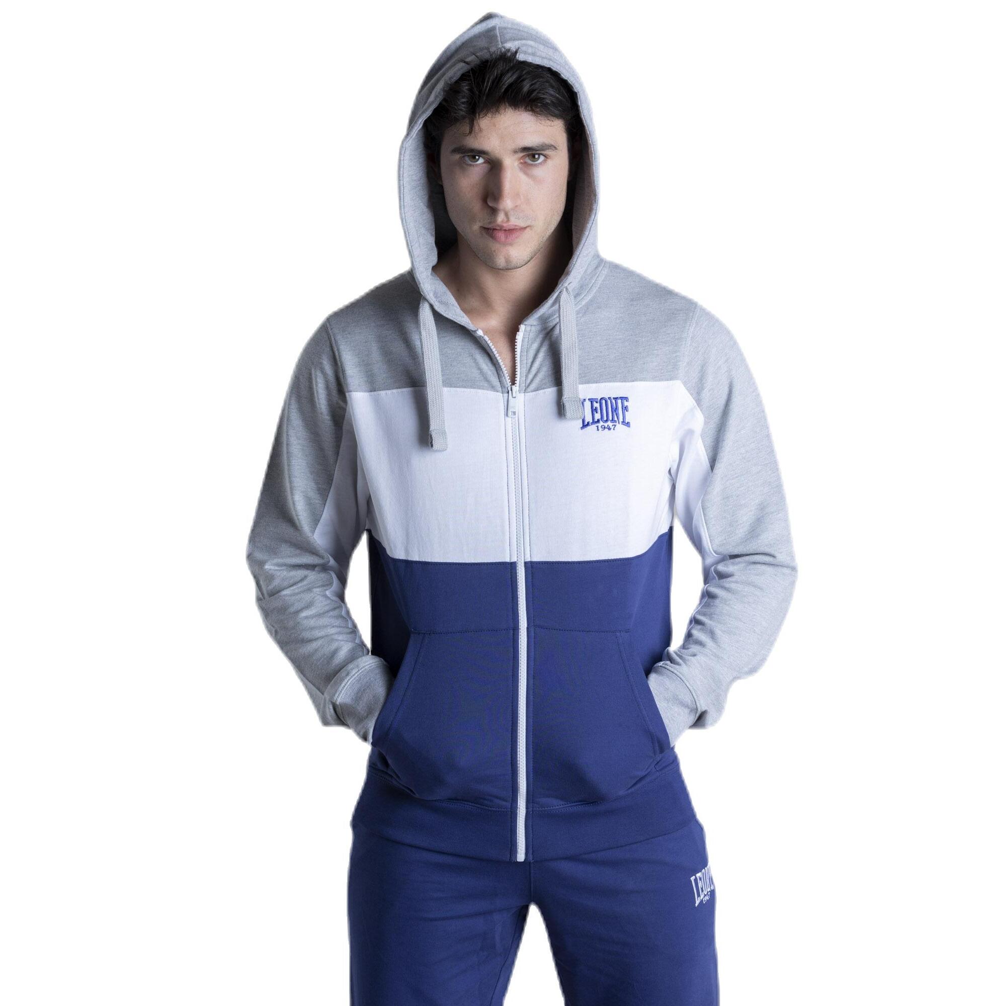 Tuta stripes da uomo composta da Felpe con cappuccio zip e pantalone in Felpe Jumpsuits Set