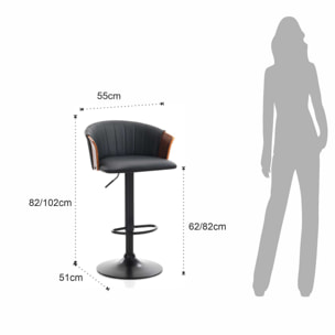 Tomasucci Tabouret BRYAN en bois foncé