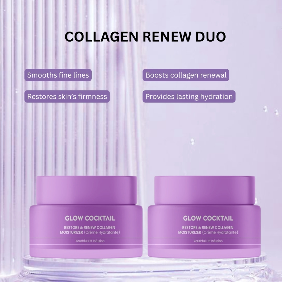 Dúo de cremas renovadoras de colágeno