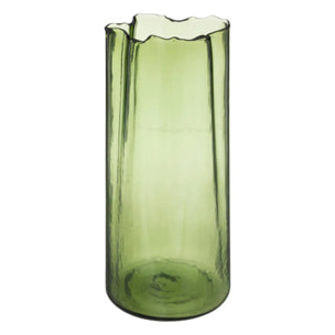 Vase verre vert H32cm
