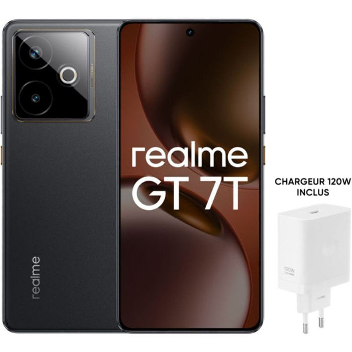 Smartphone REALME Pack GT7T Noir 512Go + Chargeur 120W 5G
