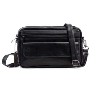 Atri bolso bandolera con 4 compartimentos de piel Dollaro.