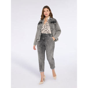 Fiorella Rubino - Giacca in denim con punti luce - Grigio