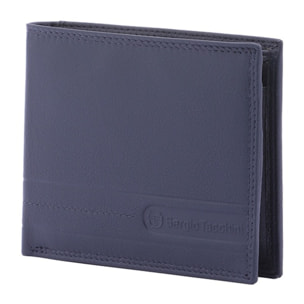 Portafoglio uomo in vera pelle - Modello False - Artigianale - 10.0 x 12.5 x 2.0 cm