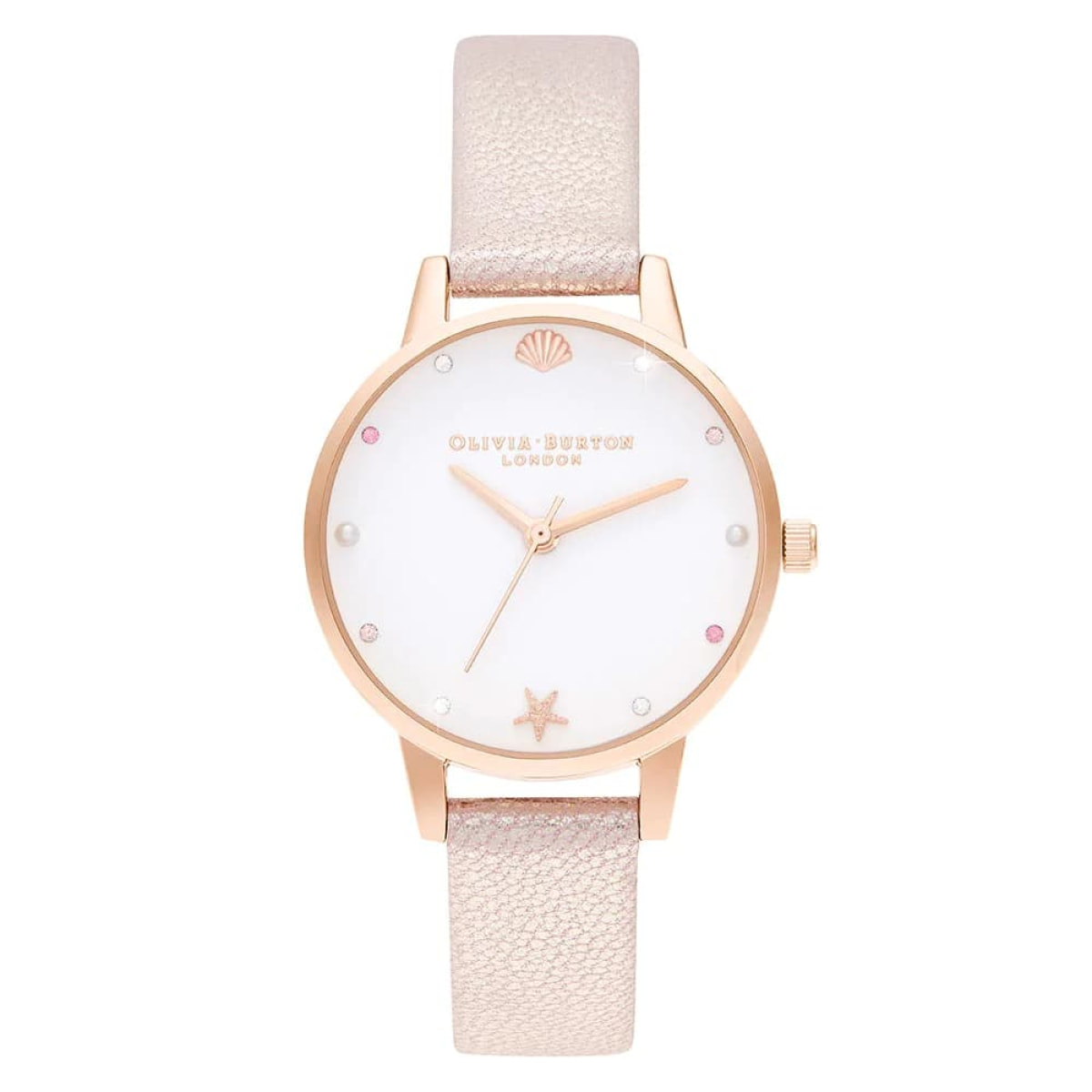 Reloj Olivia Burton OBGSET141 Mujer Analogico Cuarzo con Correa de Piel sintetica